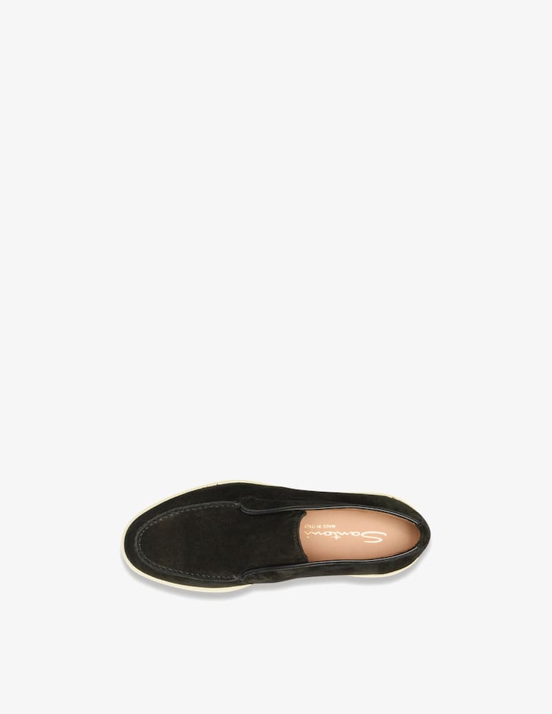rinascente Santoni Black suede desert boot