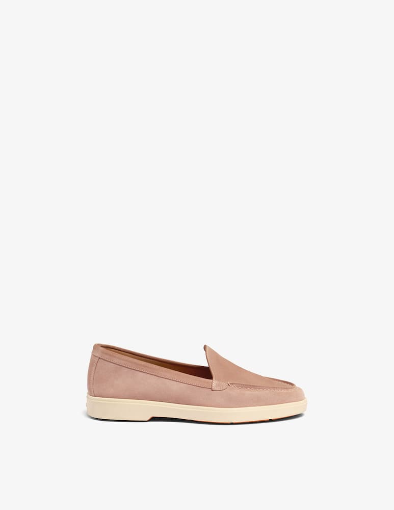 rinascente Santoni Mocassino in suede rosa