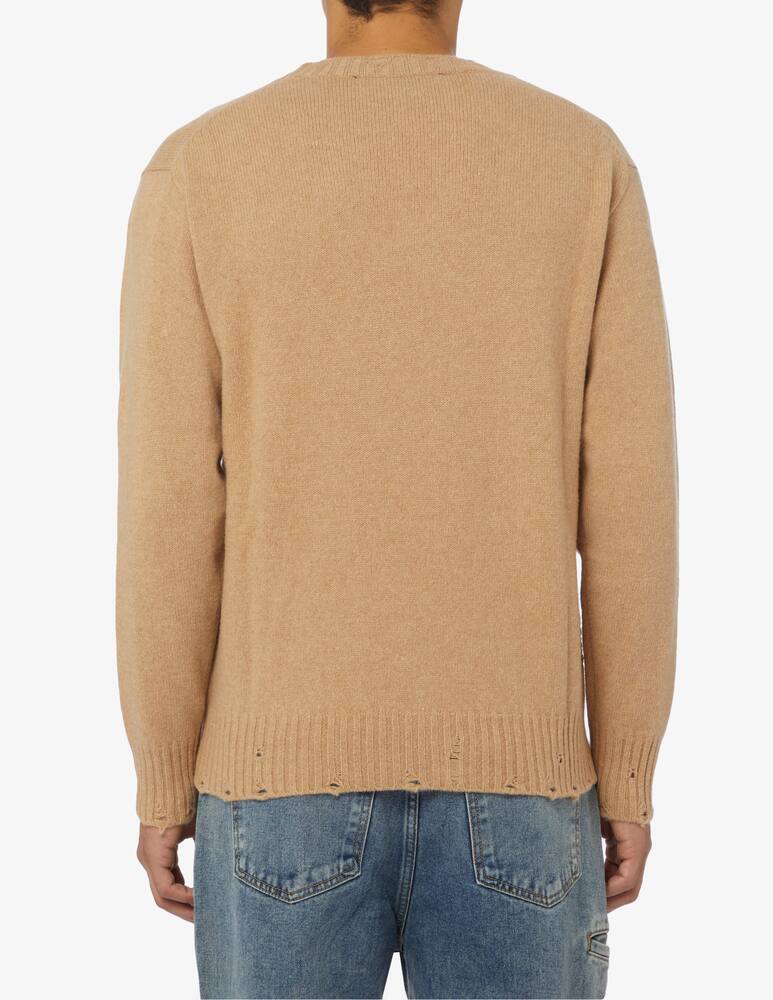 rinascente Amaranto Maglia girocollo lana cashmere rotture