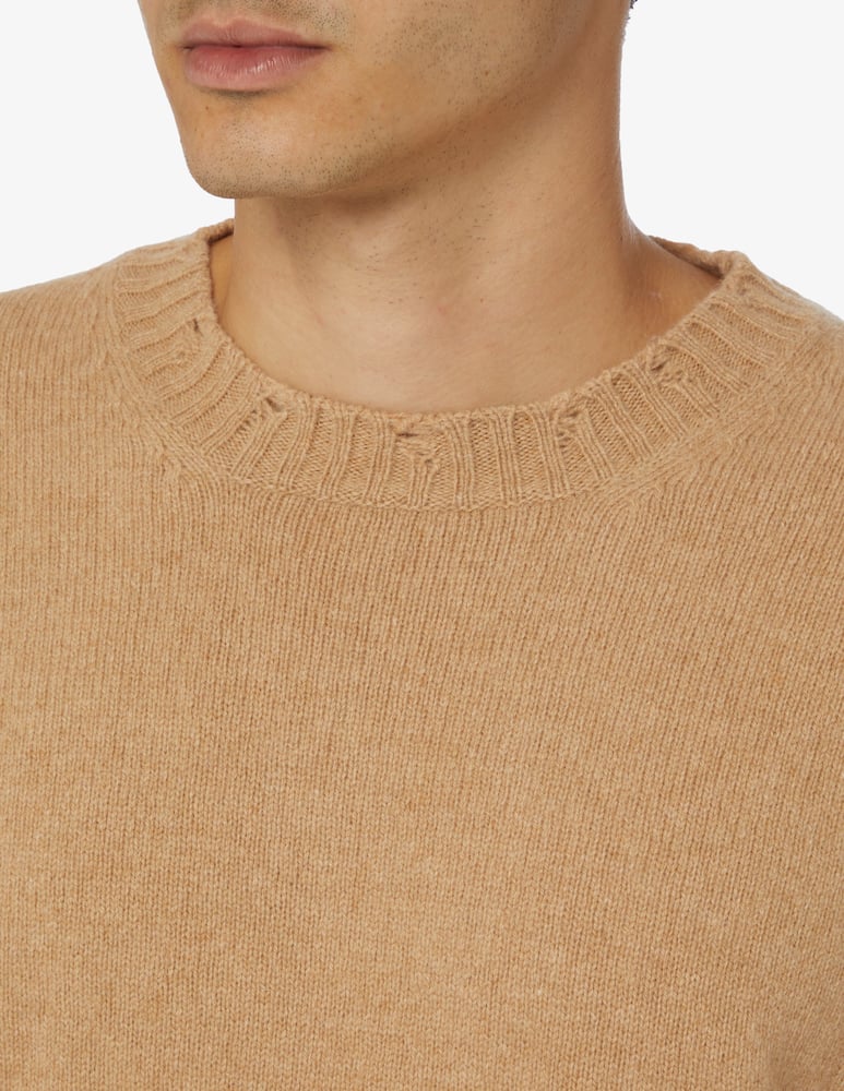 rinascente Amaranto Maglia girocollo lana cashmere rotture