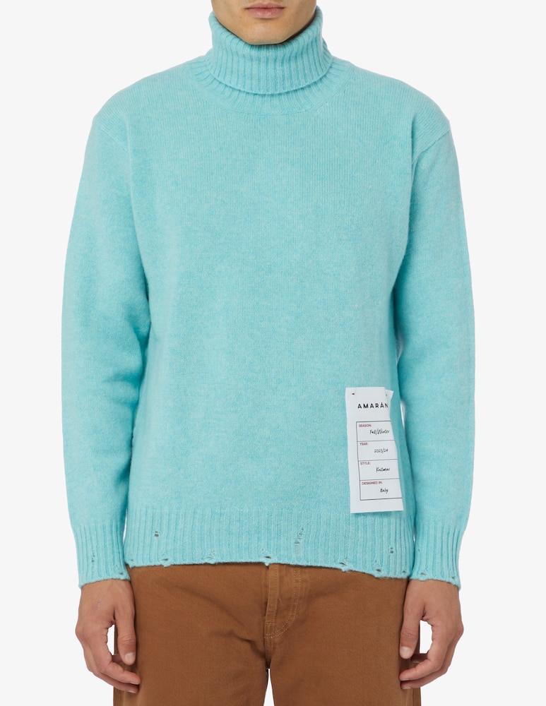 Amaranto Dolcevita lana cashmere rotture - immagine 1 Amaranto Dolcevita lana cashmere rotture - immagine 1