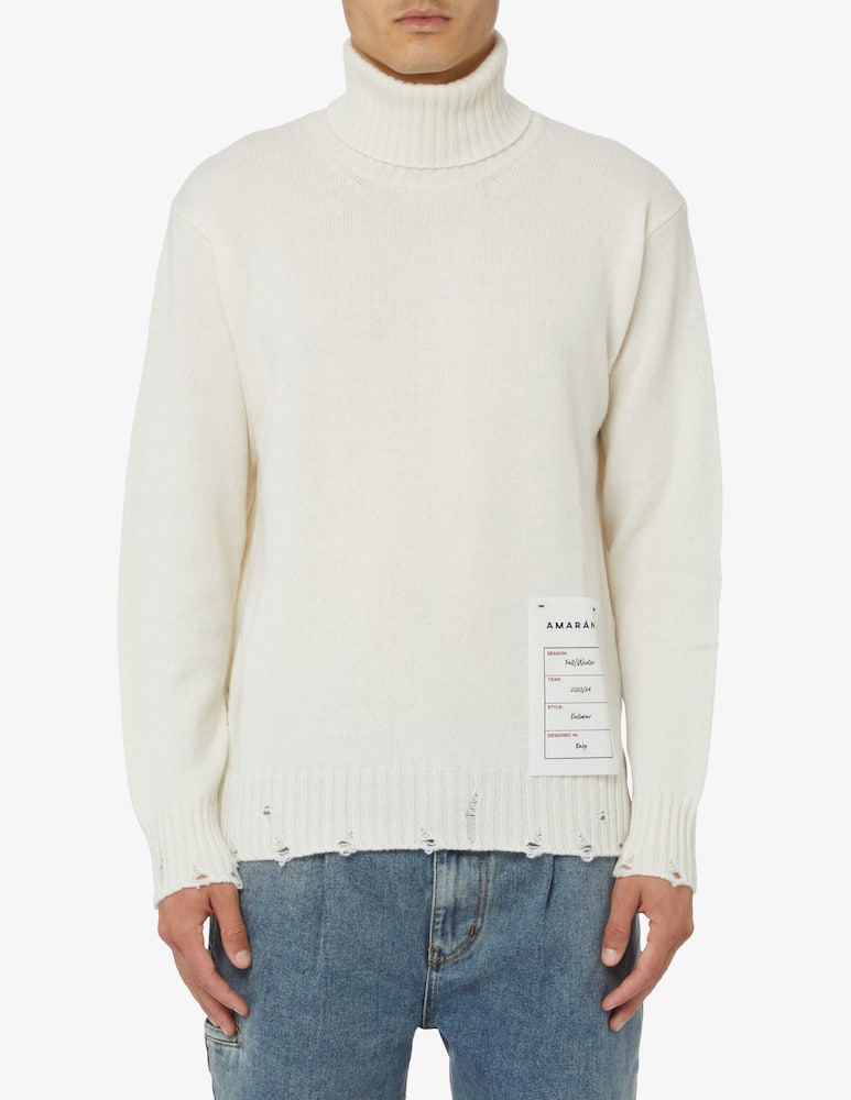 Amaranto Dolcevita lana cashmere rotture - immagine 1 Amaranto Dolcevita lana cashmere rotture - immagine 1