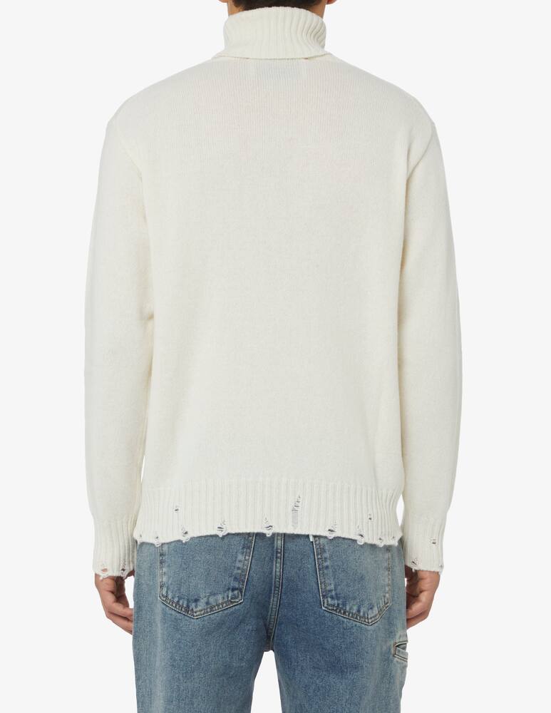 rinascente Amaranto Dolcevita lana cashmere rotture