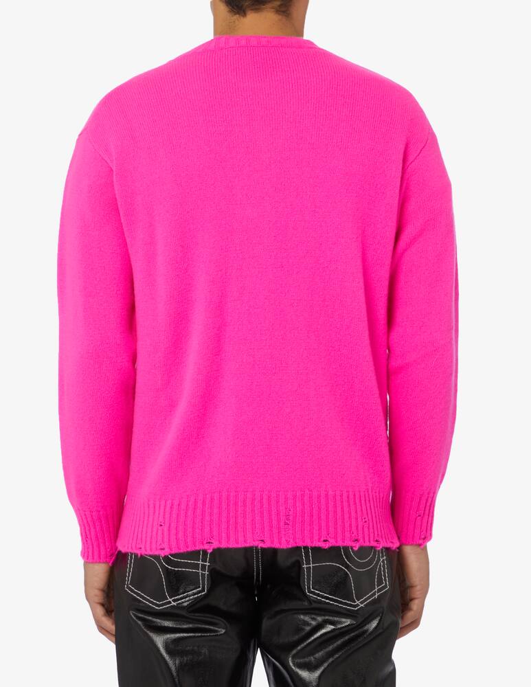 rinascente Amaranto Maglia girocollo lana cashmere rotture