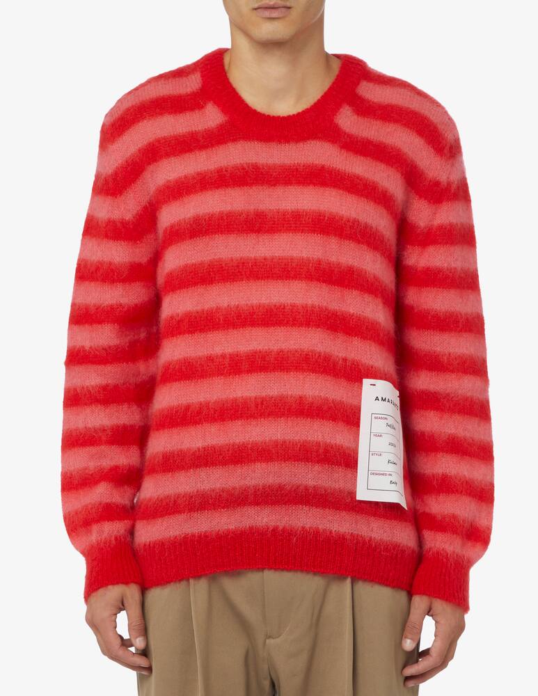 rinascente Amaranto Mohair stripe crewneck jumper