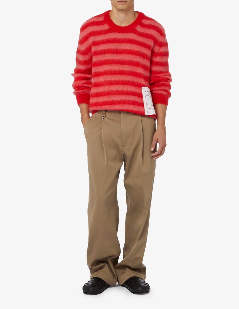 rinascente Amaranto Mohair stripe crewneck jumper