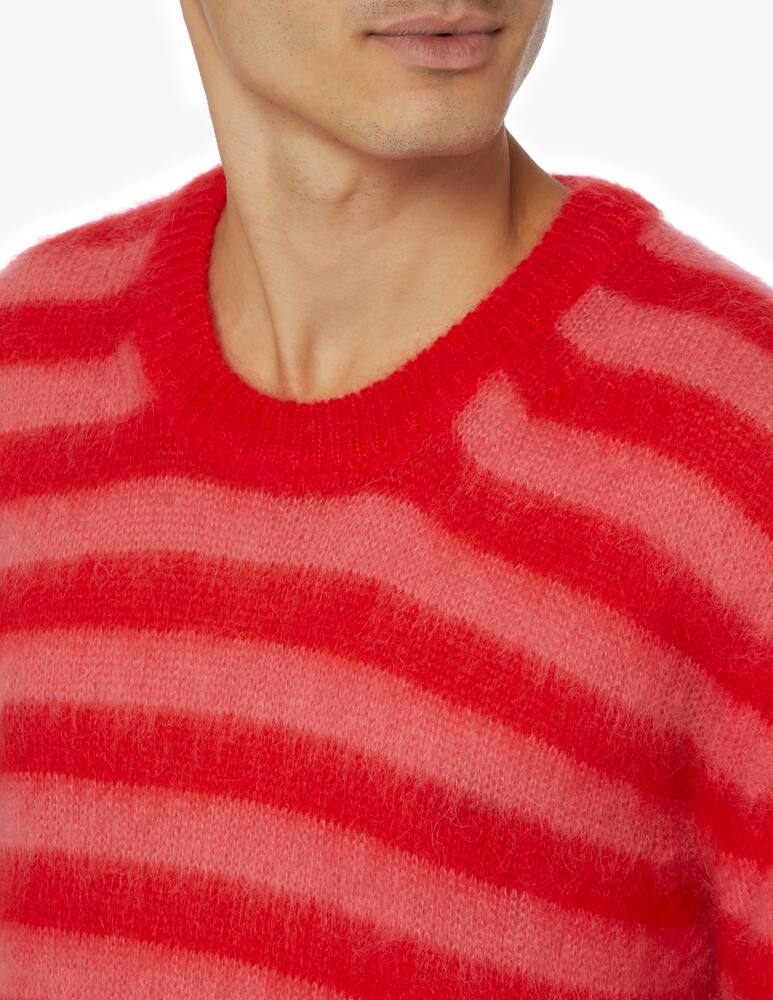 rinascente Amaranto Mohair stripe crewneck jumper