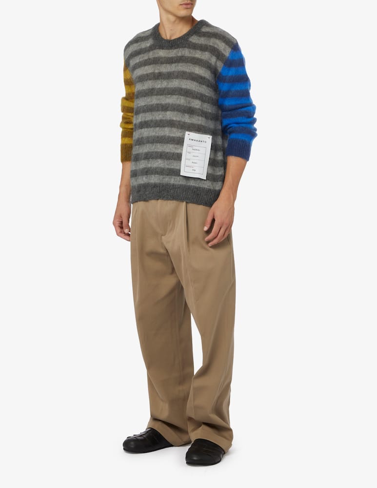 rinascente Amaranto Tricolor mohair crewneck jumper