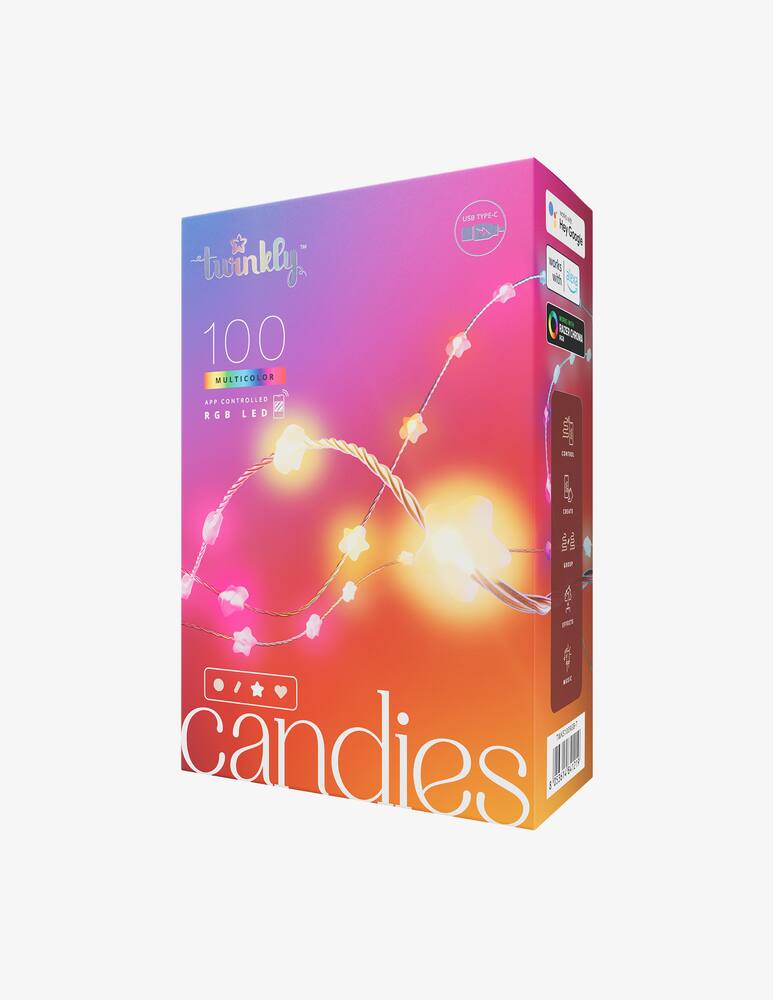 rinascente Twinkly Candies Star-shaped Light String with 100 RGB Leds