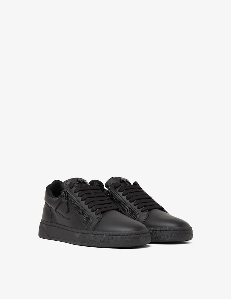 rinascente Giuseppe Zanotti Sneaker total black zip