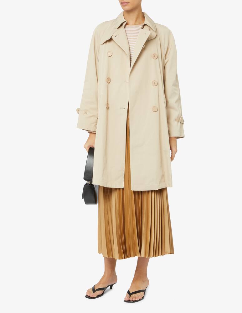 Emporio Armani Cappotto in misto cotone con cintura - immagine 2