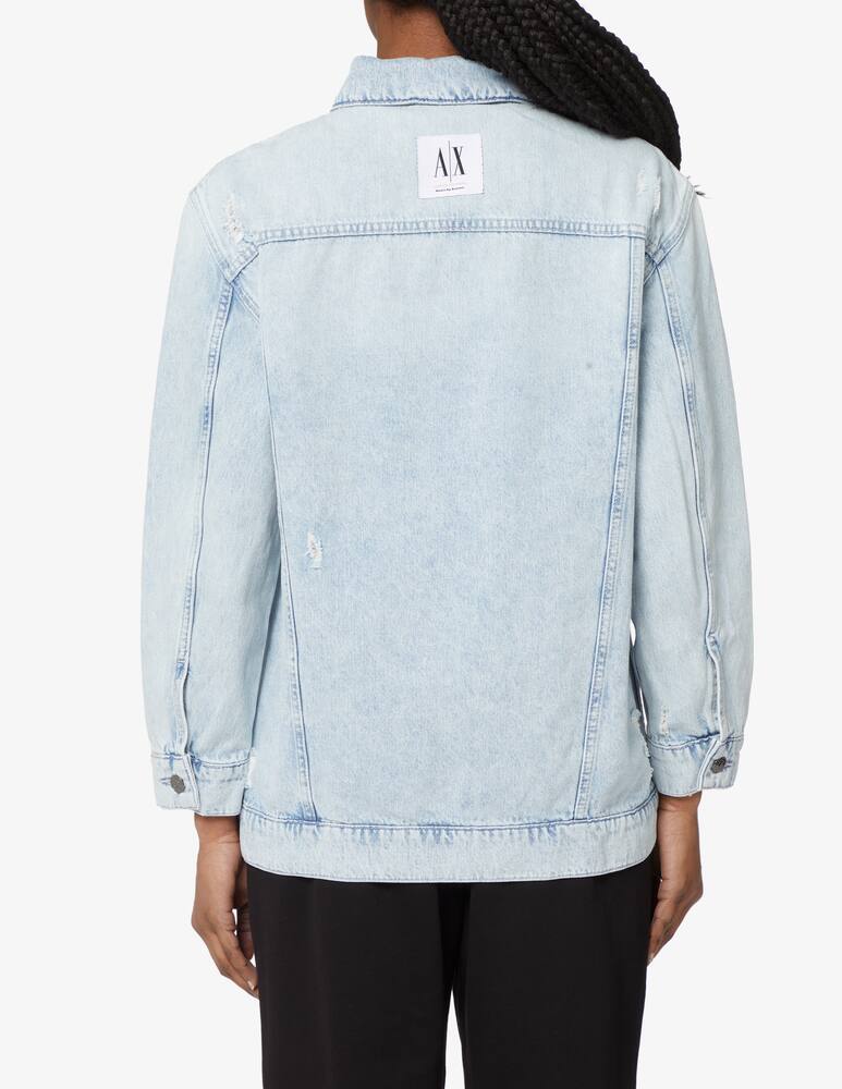 Shop Armani Exchange Denim jacket over on Rinascente