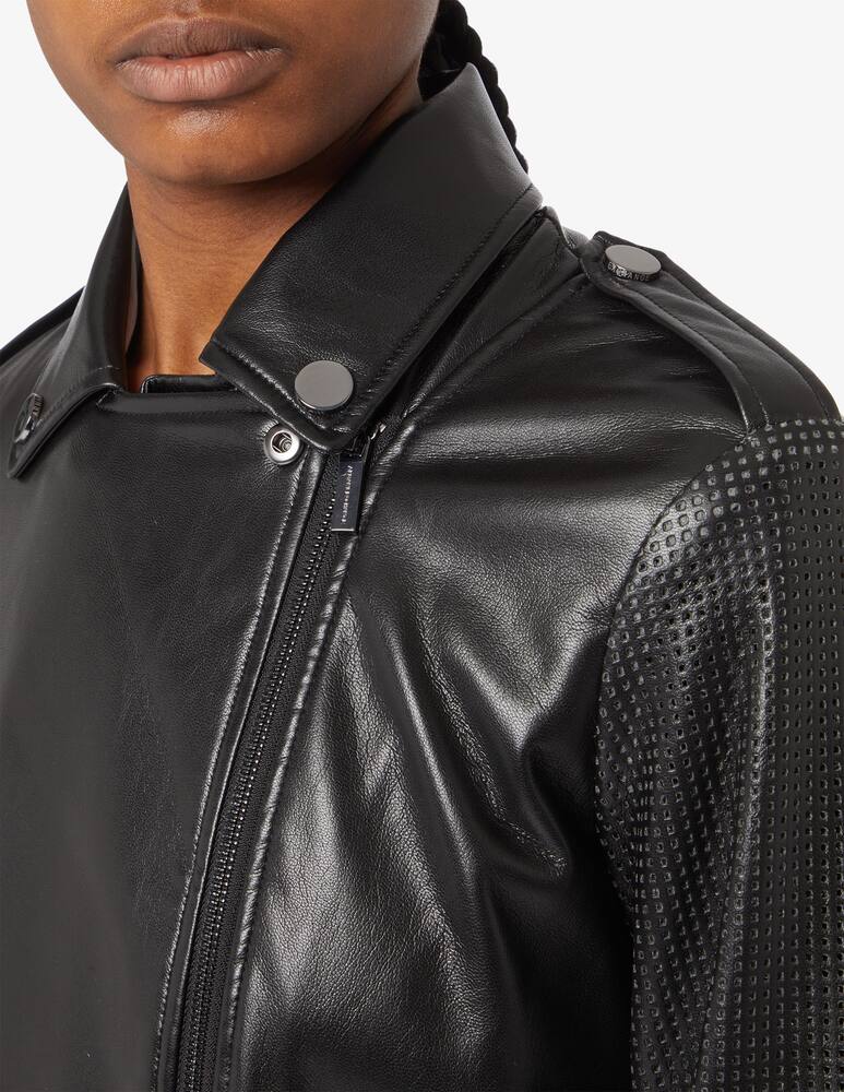rinascente Armani Exchange Giacca biker in pelle sintetica