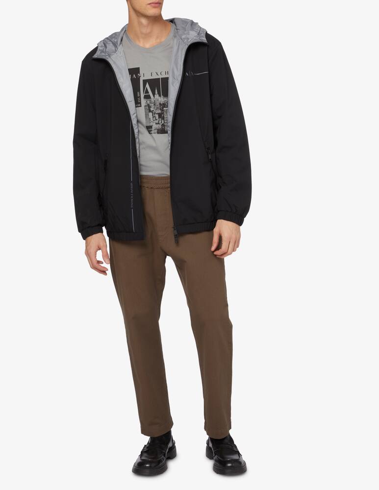 rinascente Armani Exchange Logo hooded puffer jacket 