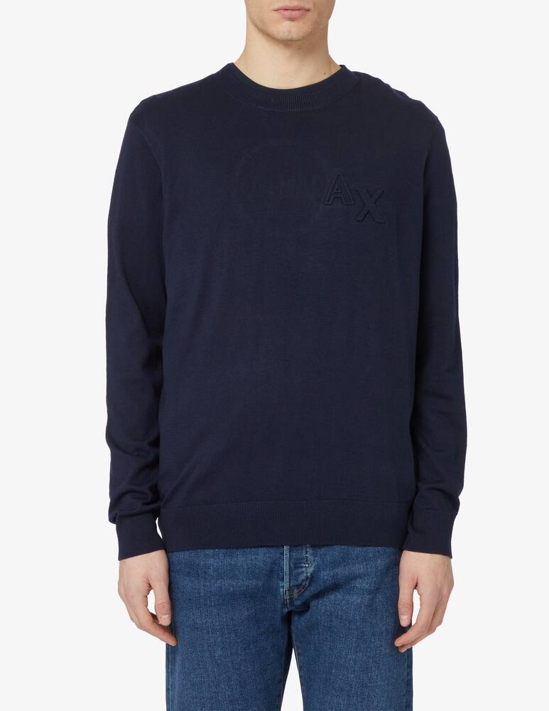 rinascente Armani Exchange Logo embossed crewneck jumper