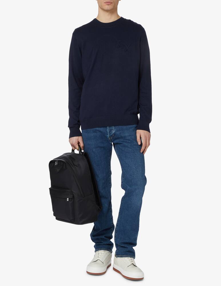 rinascente Armani Exchange Logo embossed crewneck jumper