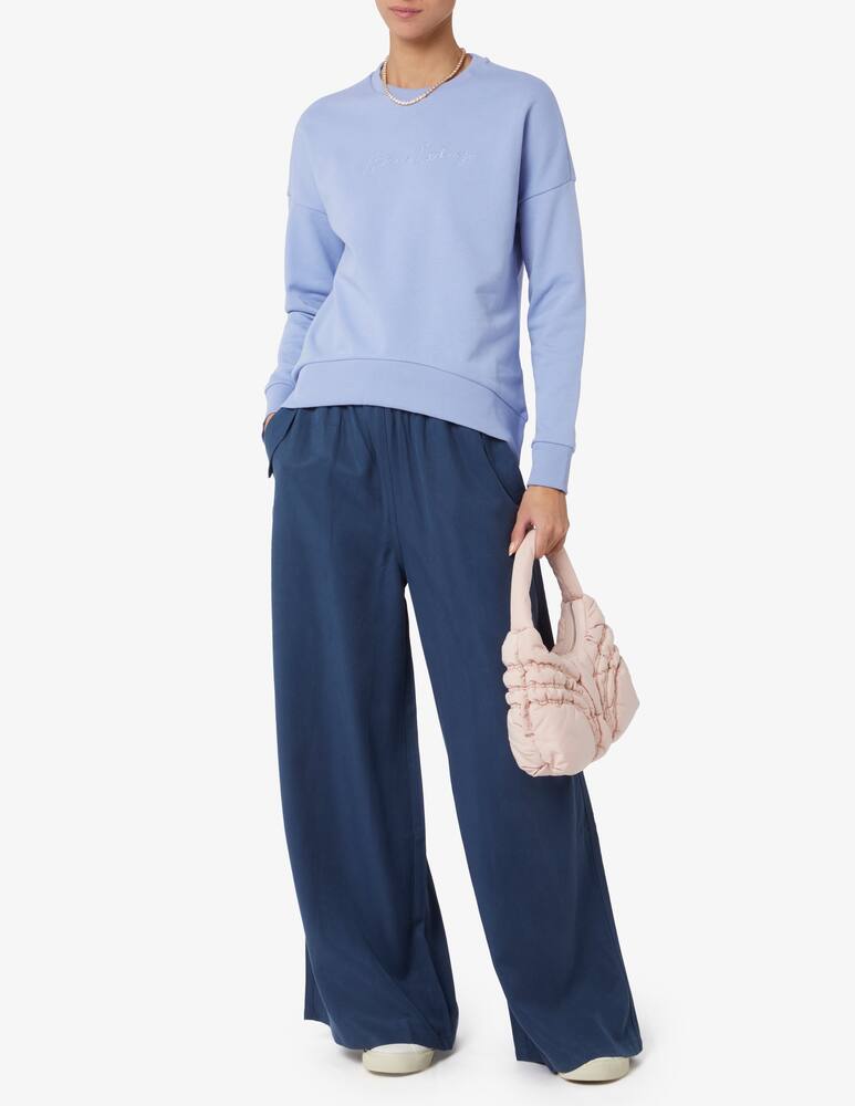 rinascente Armani Exchange Felpa girocollo con logo corsivo al tono