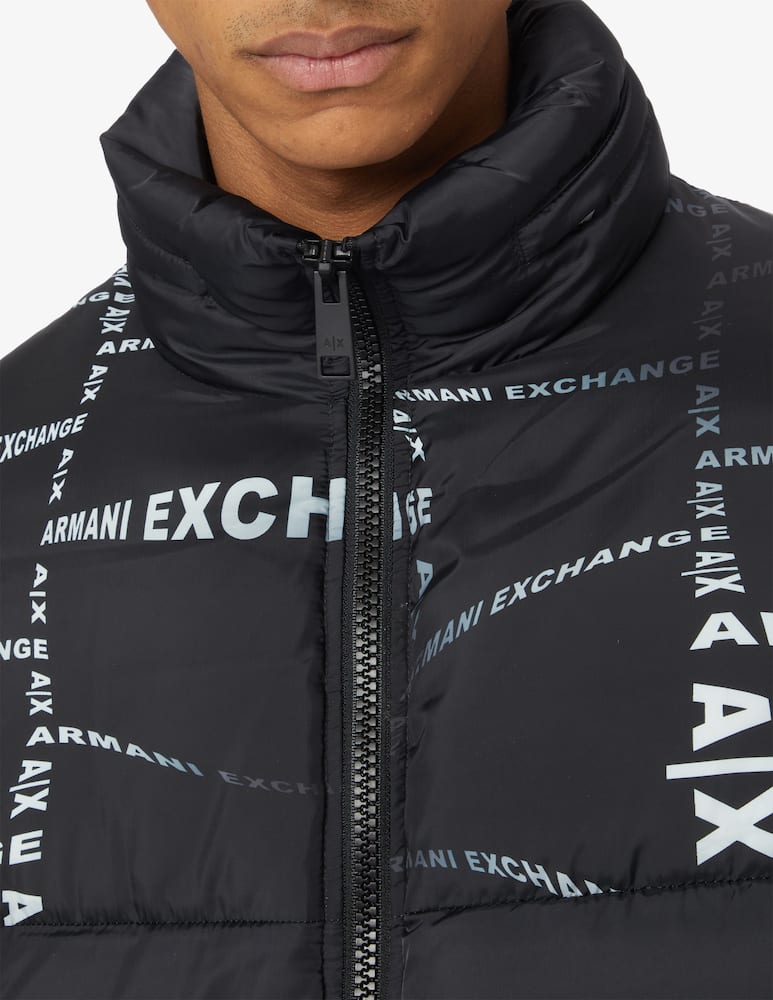 rinascente Armani Exchange Logo puffer jacket 