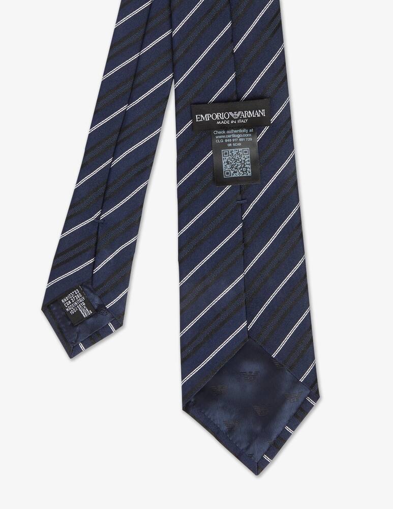 rinascente Emporio Armani Regimental jacquard tie 
