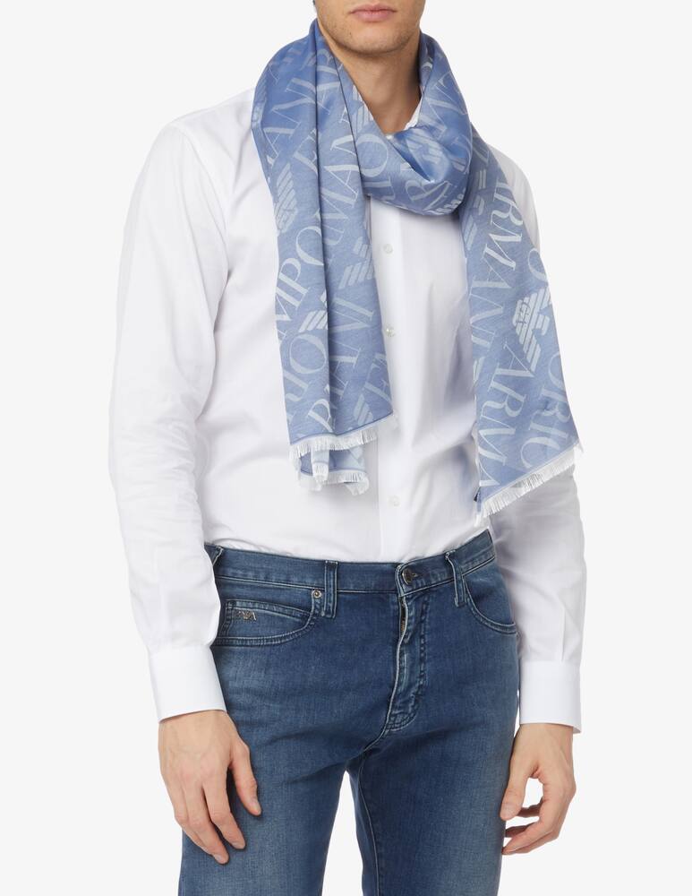 rinascente Emporio Armani Logo eagle scarf 