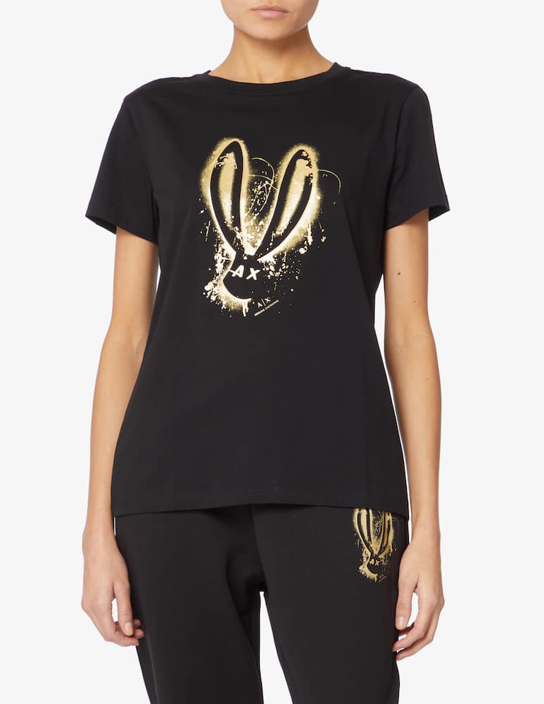 Armani Exchange T-shirt Rabbit - Nero - immagine 1 Armani Exchange T-shirt Rabbit - Nero - immagine 1