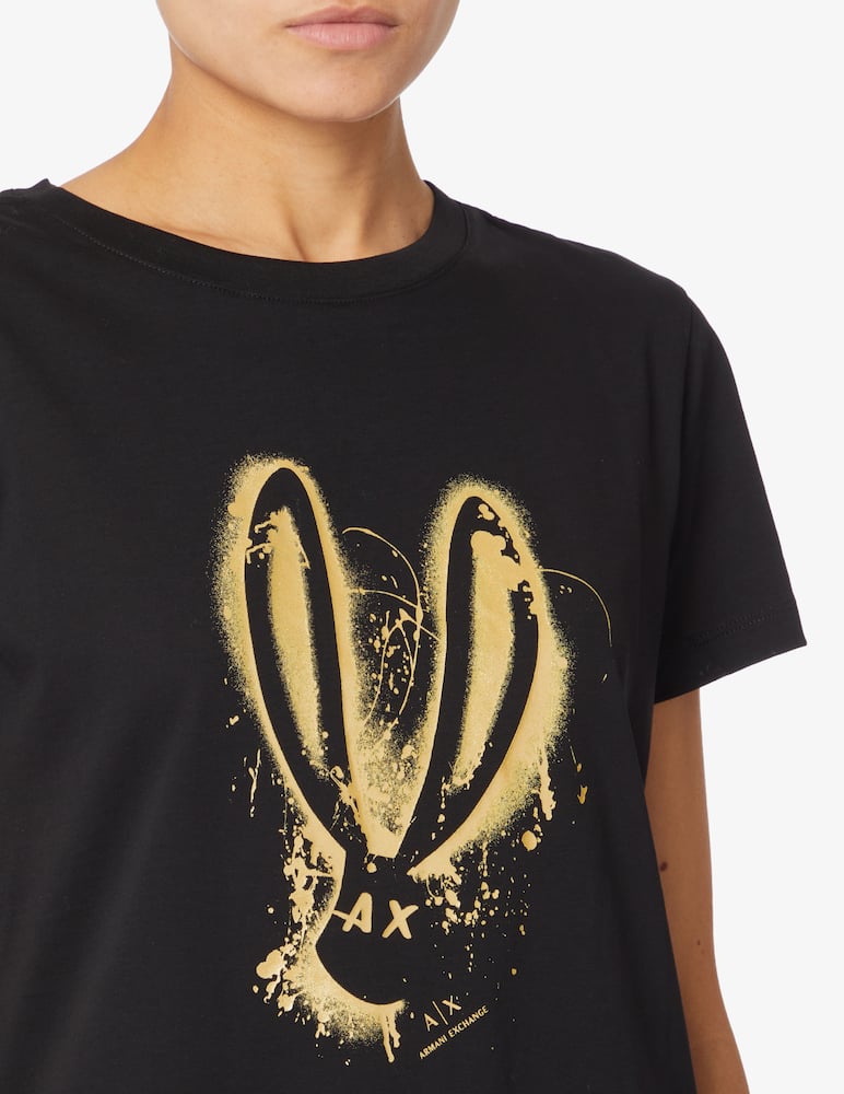 Armani Exchange T-shirt Rabbit - Nero - immagine 4 Armani Exchange T-shirt Rabbit - Nero - immagine 4