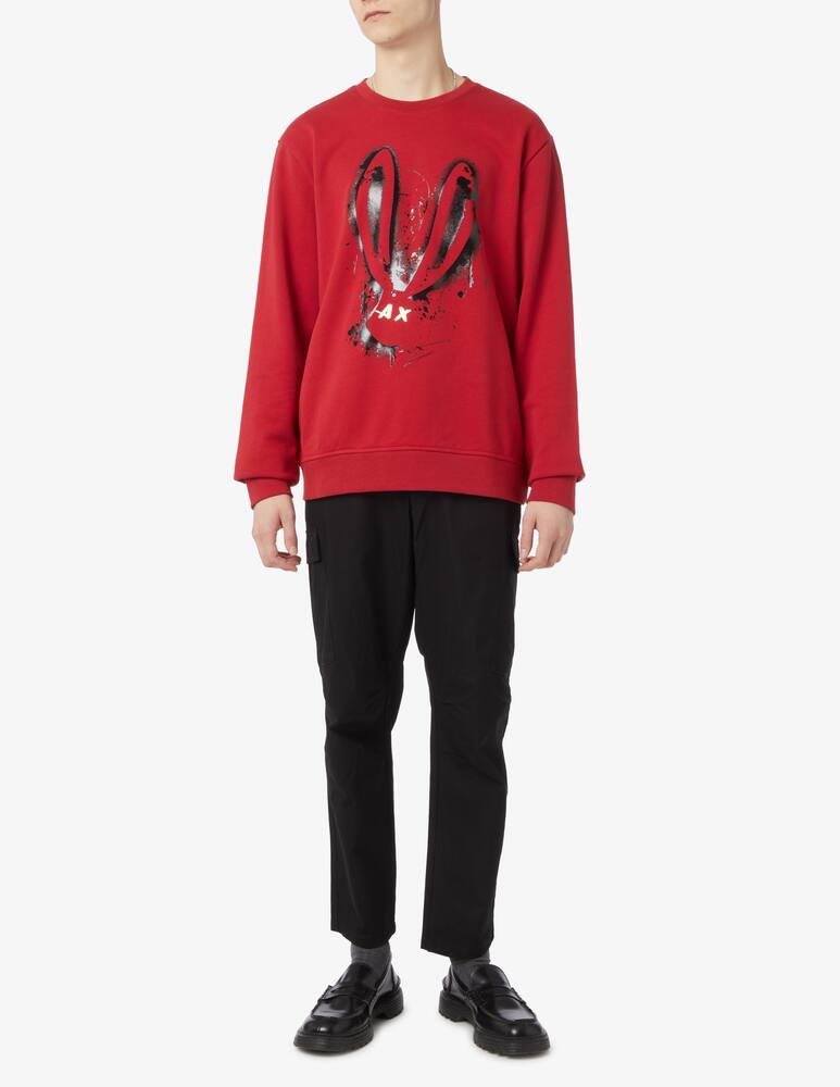 rinascente Armani Exchange Rabbit crewneck sweater Red 