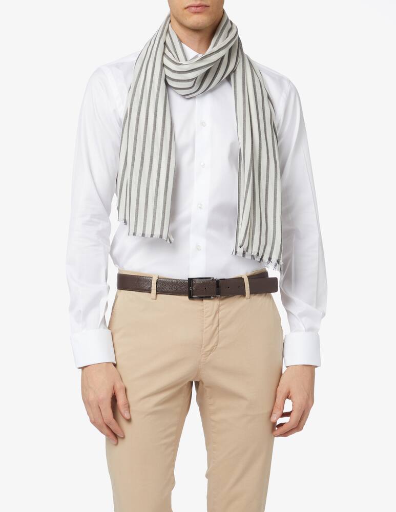 rinascente Emporio Armani Sciarpa a righe con logo 