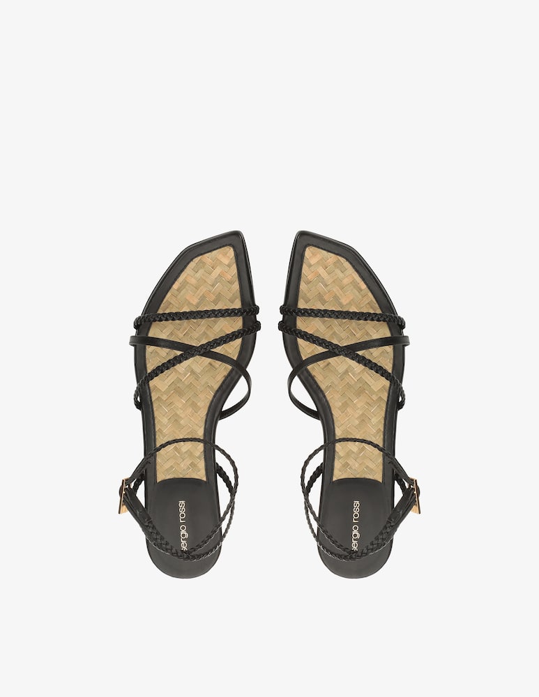 rinascente Sergio Rossi Braid heeled sandal