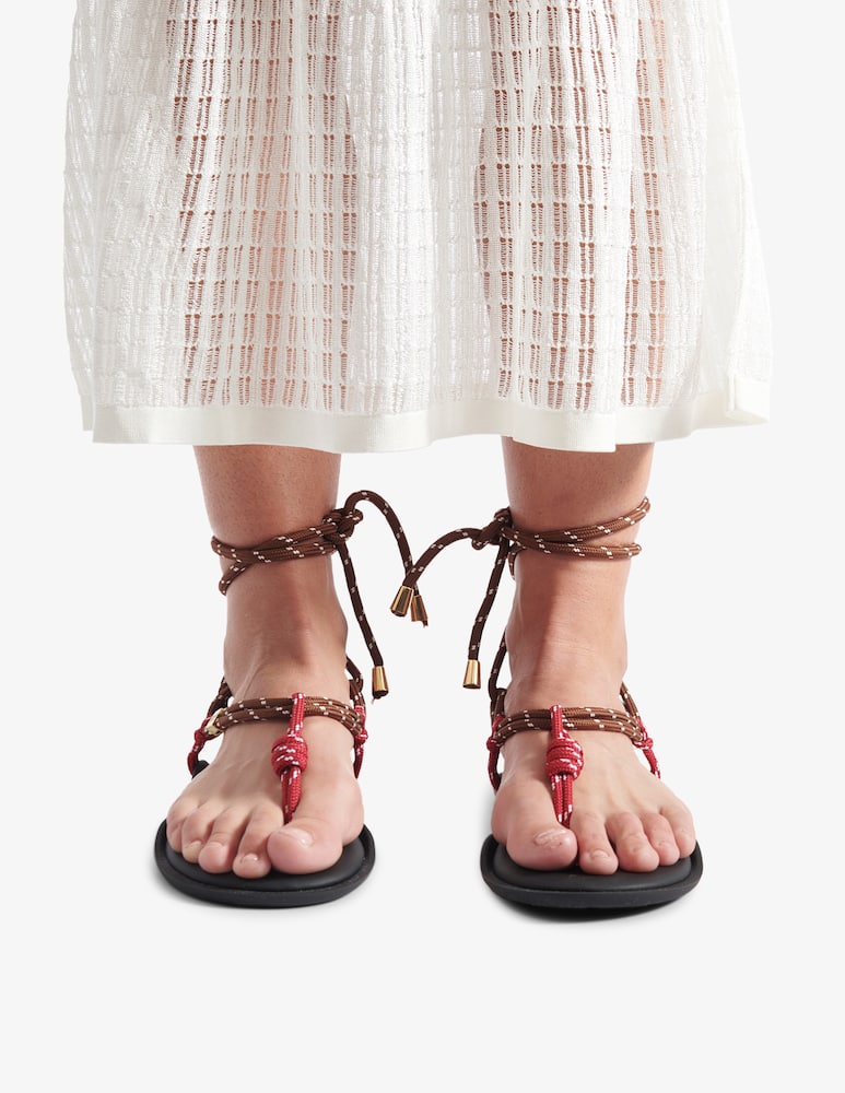 flowze Lace-up flat thong sandals - picture 3 flowze Lace-up flat thong sandals - picture 3