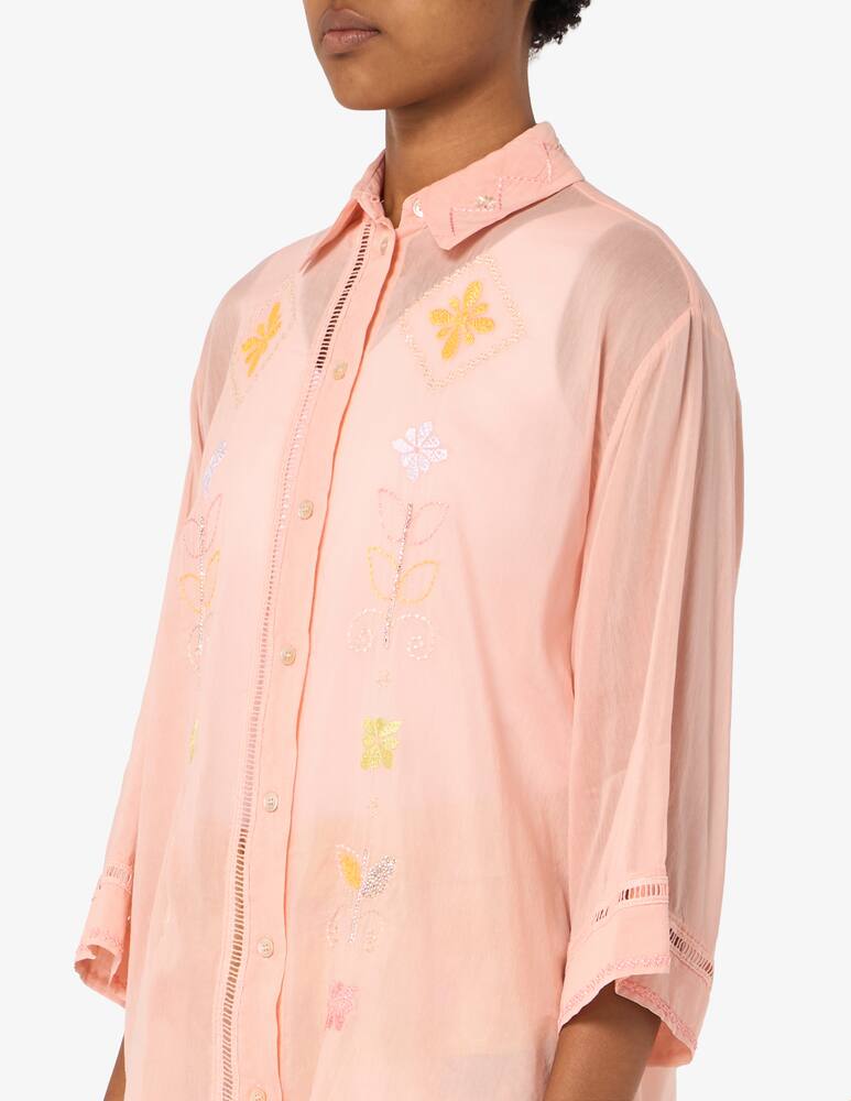 rinascente Forte Forte Camicia con voile e ricamo