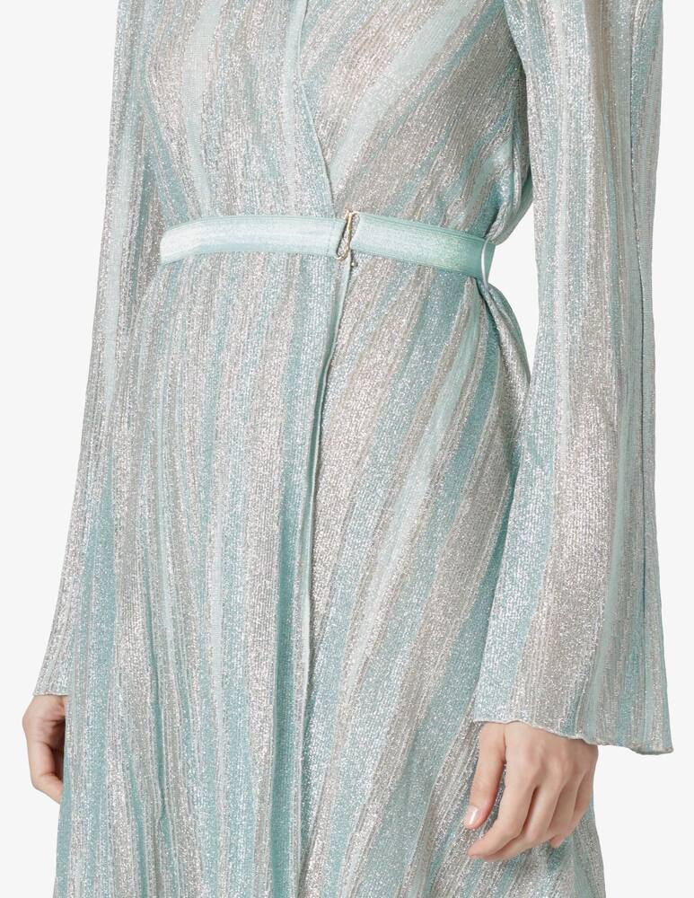 rinascente Forte Forte Lurex jersey belted dress