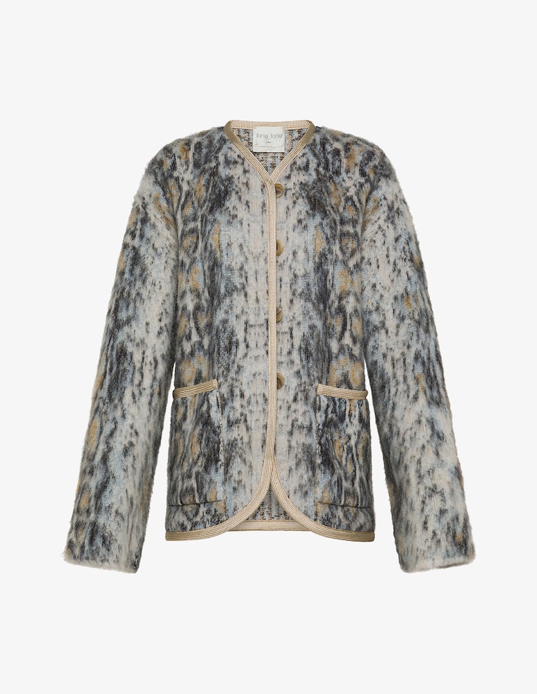 rinascente Forte Forte Python jacquard short coat