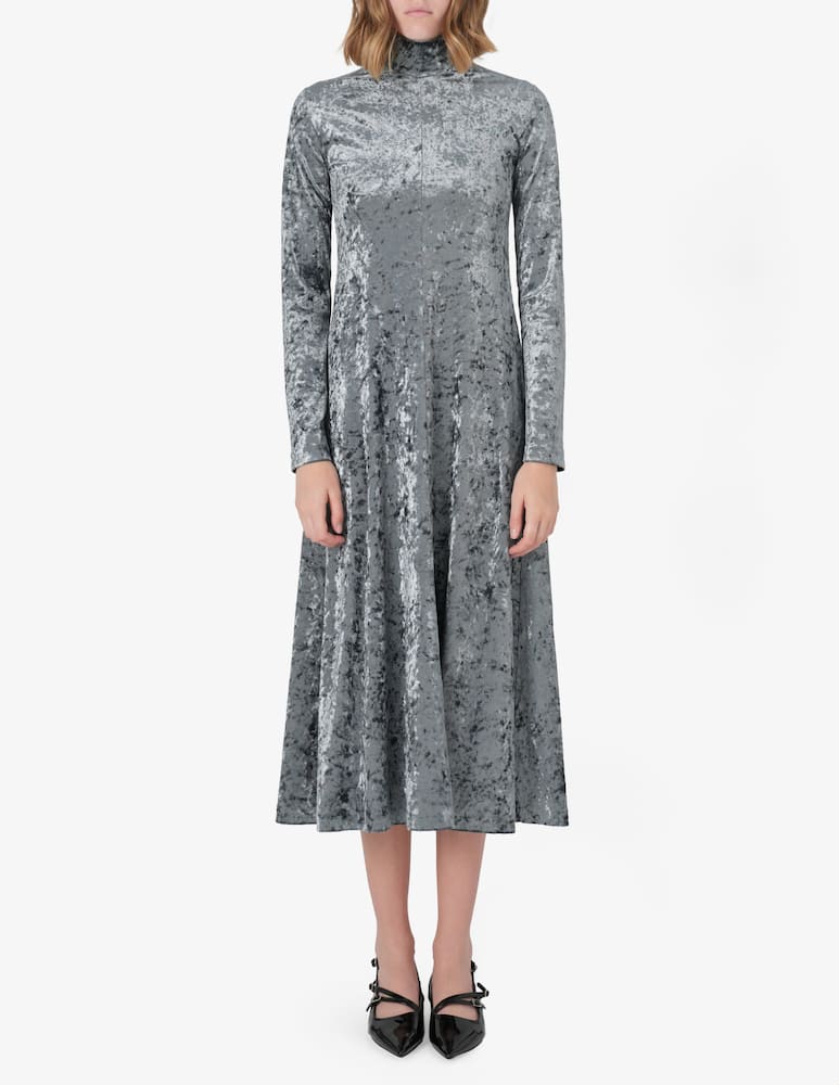 rinascente Forte Forte Iridescent velvet turtleneck dress