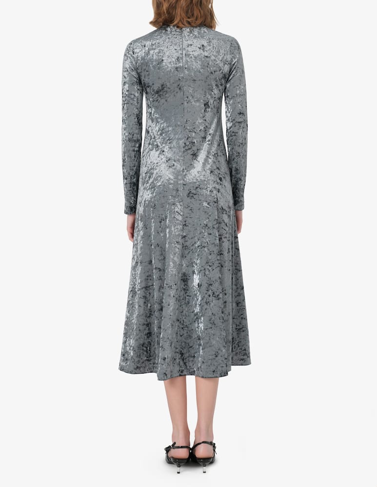 rinascente Forte Forte Iridescent velvet turtleneck dress