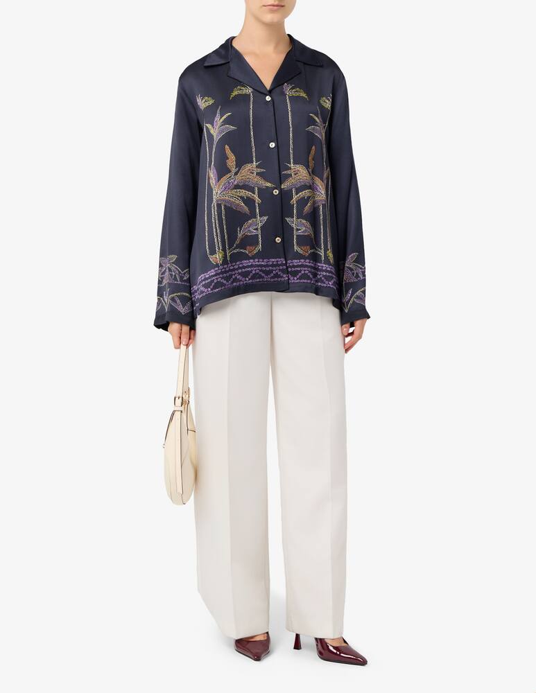 rinascente Forte Forte Sogni print satin pajama shirt