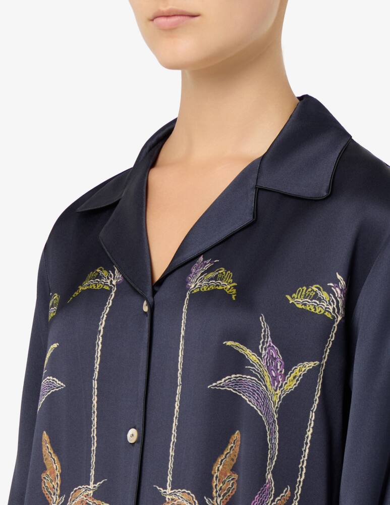 rinascente Forte Forte Sogni print satin pajama shirt