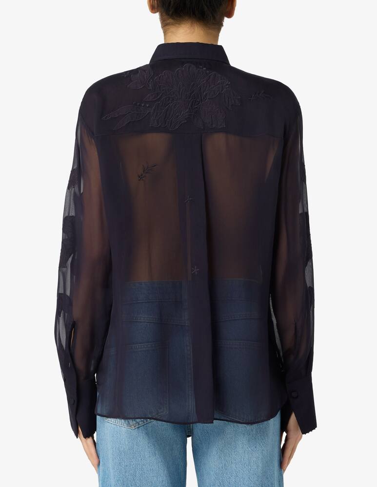 rinascente Forte Forte Iris velvet organza shirt