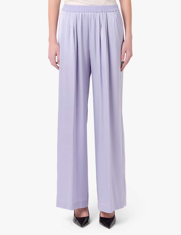 rinascente Forte Forte Shiny stretch silk trousers