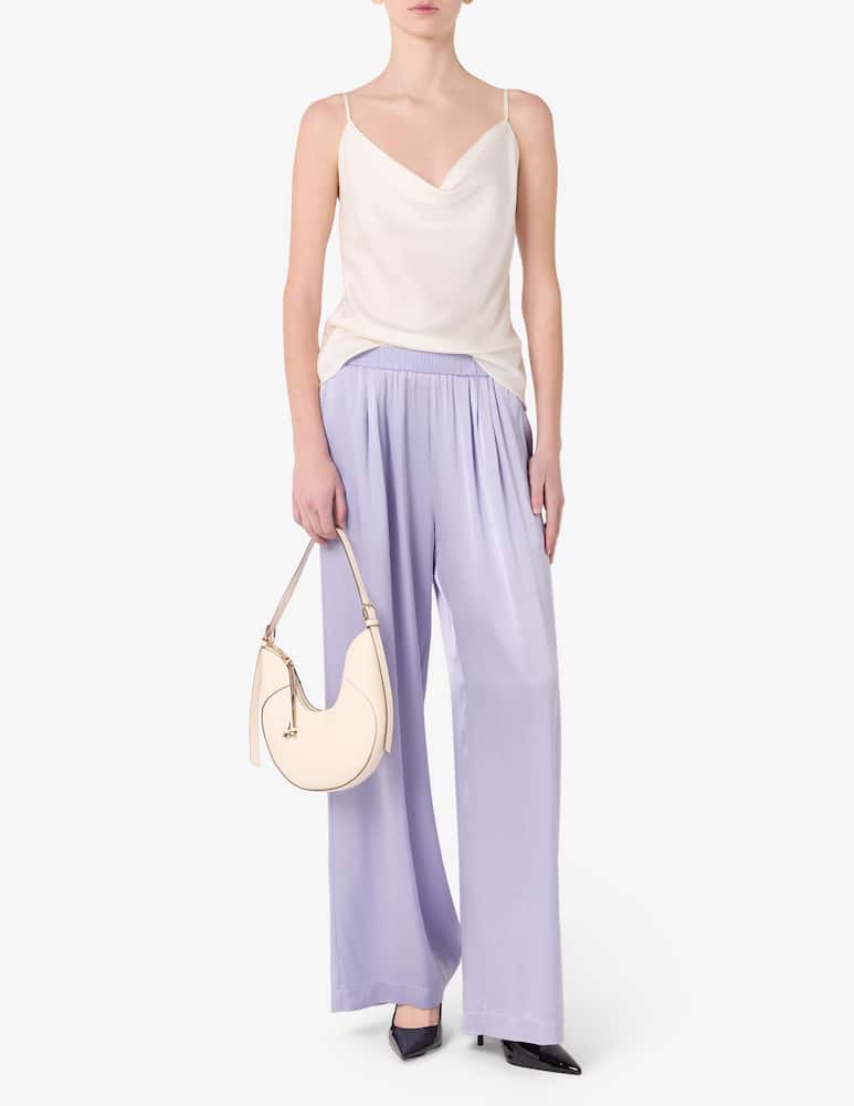 rinascente Forte Forte Shiny stretch silk trousers