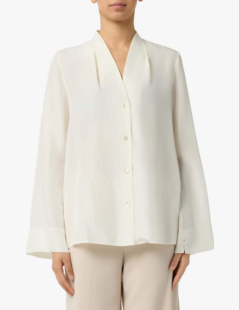 rinascente Forte Forte Habotai silk v-neck shirt