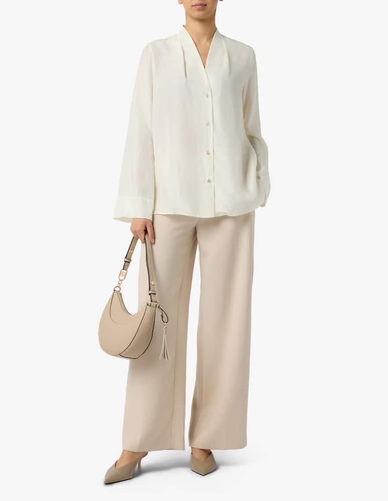 rinascente Forte Forte Habotai silk v-neck shirt