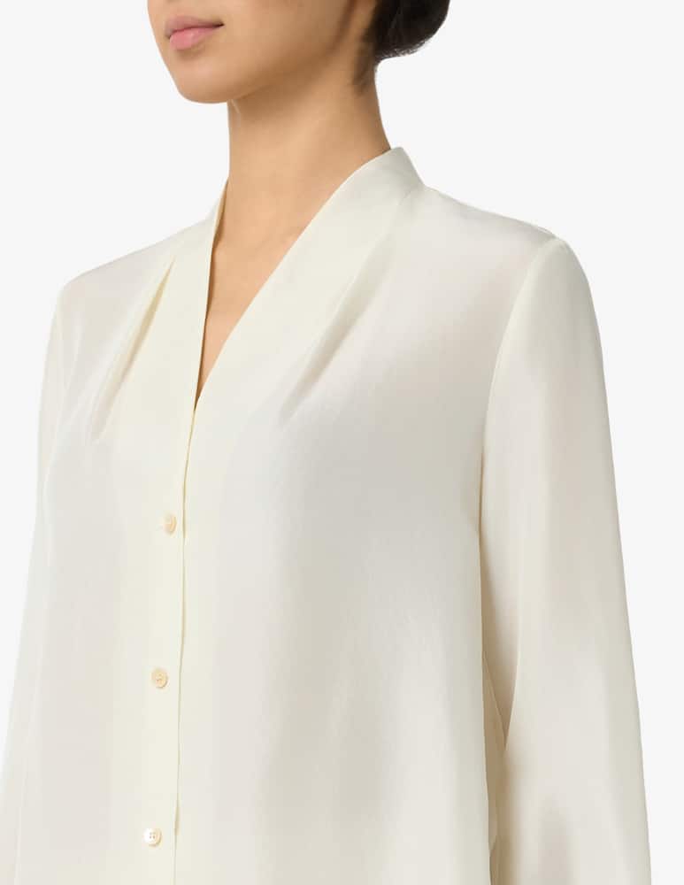 Forte Forte Camicia in seta habotai scollo v - immagine 4 Forte Forte Camicia in seta habotai scollo v - immagine 4