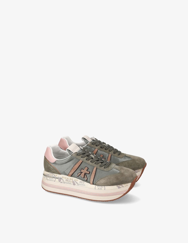 Premiata Sneaker in nylon e pelle Beth - immagine 2 Premiata Sneaker in nylon e pelle Beth - immagine 2