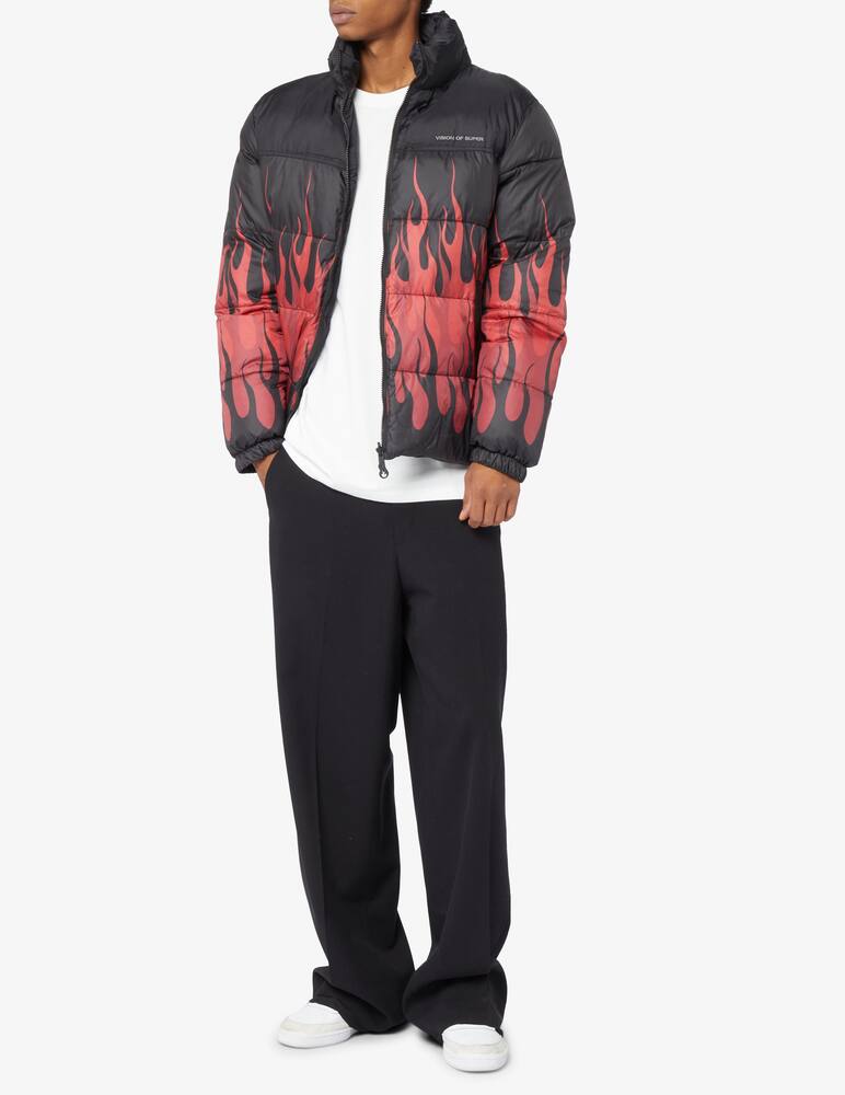 Vision of Super Red flame puffer jacket - picture 2