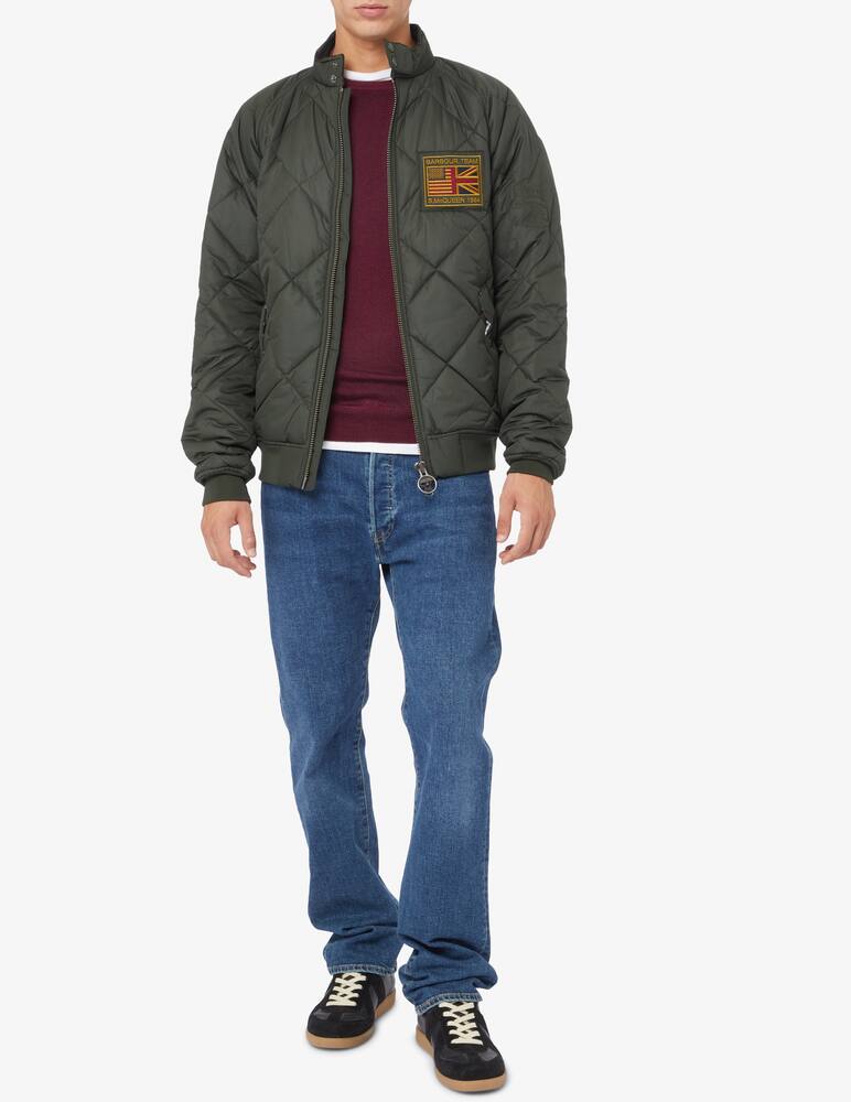 rinascente Barbour International Giacca trapuntata merchant bandiera patch