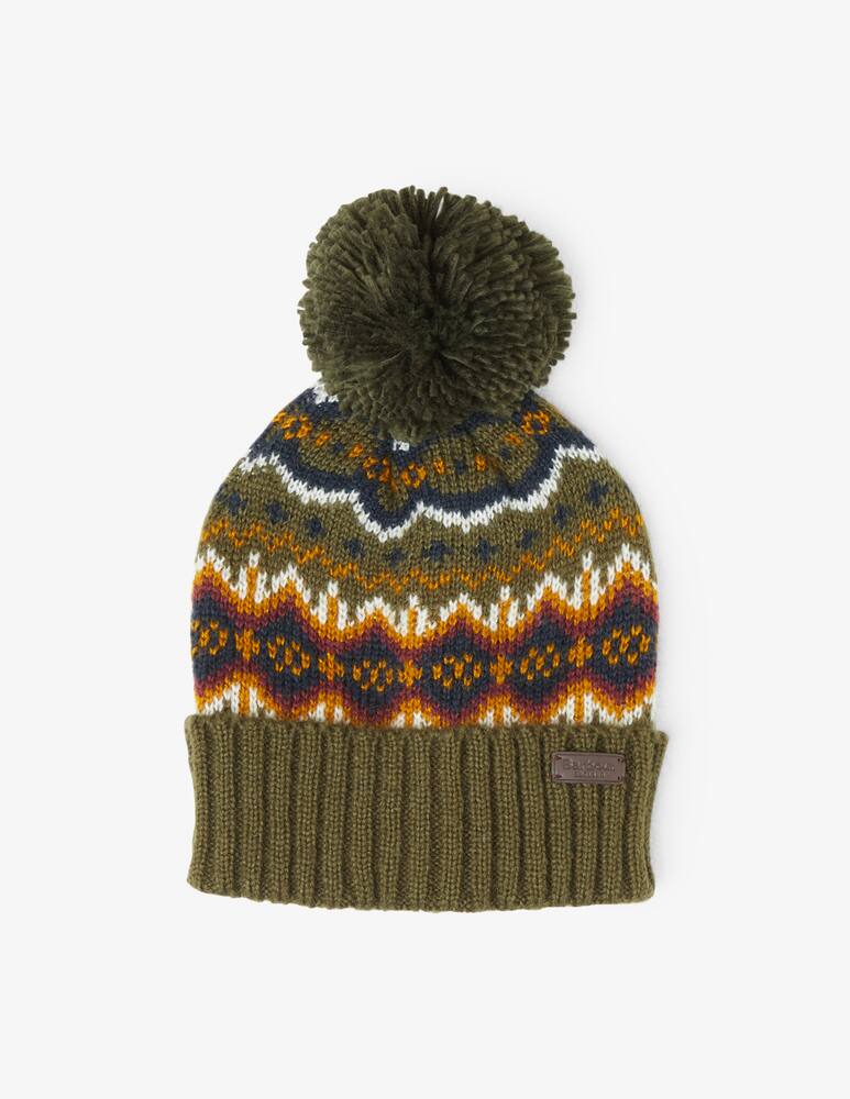 rinascente Barbour Pom pom greca scarf and beanie gift box