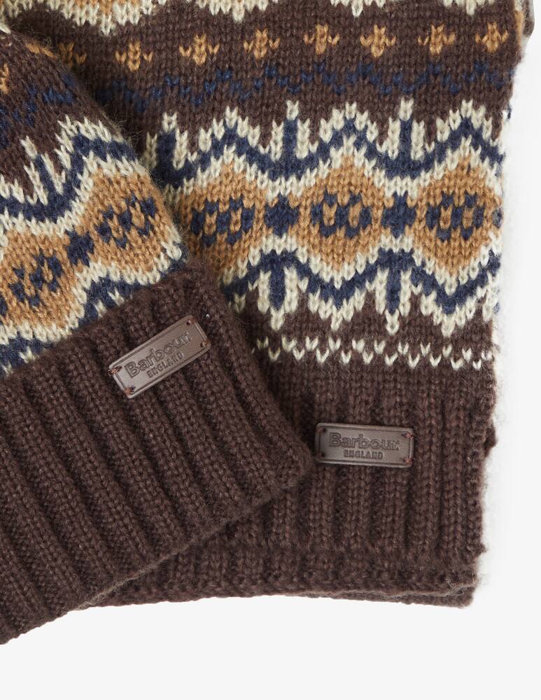 rinascente Barbour Pom pom greca scarf and beanie gift box