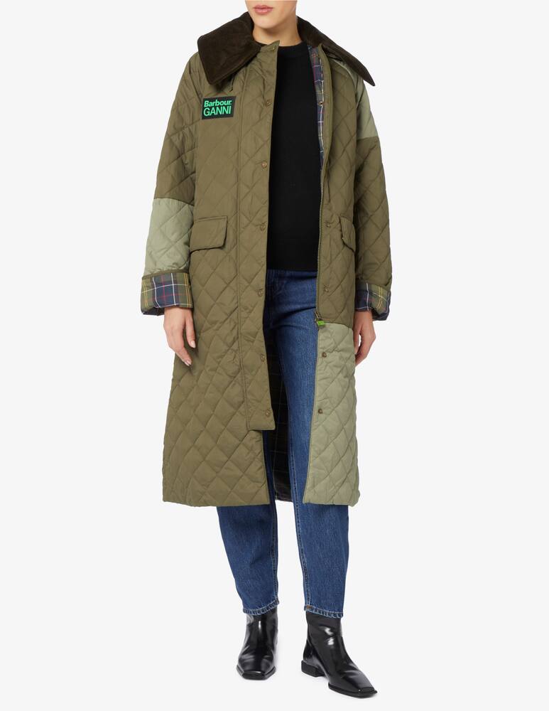 rinascente Barbour Quilted burghley jacket x Ganni
