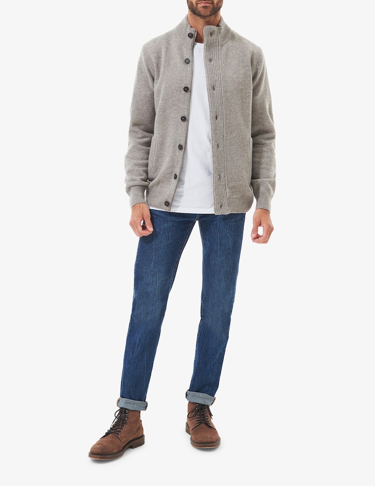 rinascente Barbour Ribbed zip cardigan
